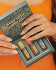 Jumbo Lip Balm Gift Set (3-Pack, Retro Surf) | Poppy & Pout All Natural Lip Balms & Moisturizers | Hydrates with Beeswax, Vitamin E, Organic Coconut Oil | Cruelty-Free | Recyclable Cardboard Tube