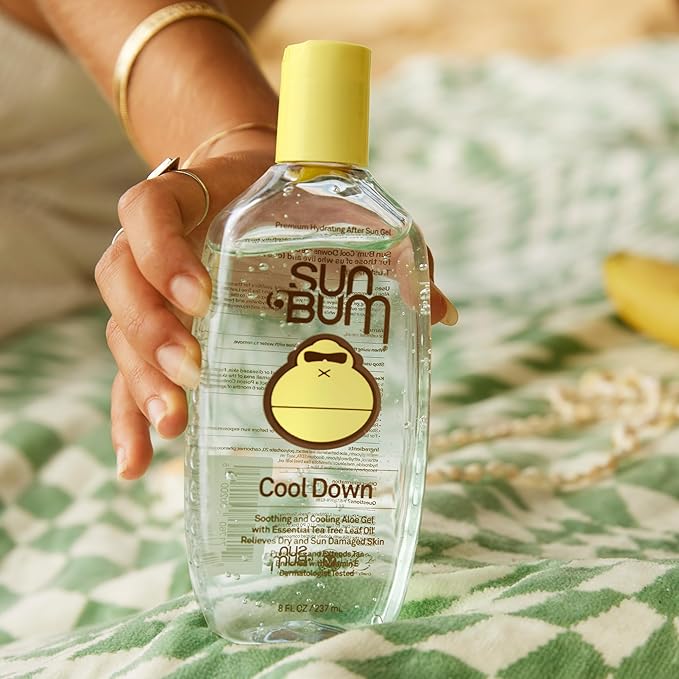 Sun Bum Cool Down Aloe Vera Gel - Vegan After Sun Care to Soothe and Hydrate Sunburn - 8 oz