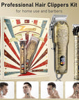 Hair Clippers Set for Men with Beard Trimmer,Professional Cordless Hair Trimmer for Men,Barber Kit Professional for Man Haircutting Machine with LED Display,Father's Day Gifts