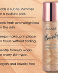 UCANBE Shimmer Dewy Setting Spray – Glowing + Makeup Setting Spray 2 in 1 Lightweight Formula for a Radiant Glow,Long-Lasting Face Mist for Face Body, 4 Fl Oz #Champagne