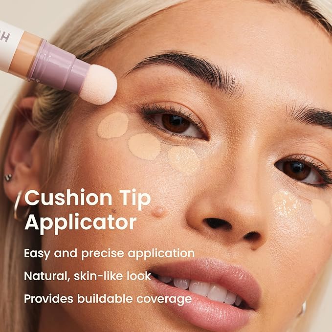 JOAH Perfect Complexion Under Eye Concealer and Serum, Korean Makeup, Hydrating Under Eye Concealer Stick for Dark Circles and Puffiness, Peptide Serum with Medium Coverage