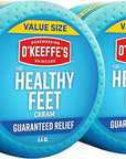 O'Keeffe's for Healthy Feet Foot Cream - 6.4 oz Jar (2 Pack) - Guaranteed Relief for Extremely Cracked, Dry Feet, Repairing Skincare, Instantly Boosts and Retains Moisture Levels