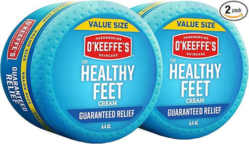 O'Keeffe's for Healthy Feet Foot Cream - 6.4 oz Jar (2 Pack) - Guaranteed Relief for Extremely Cracked, Dry Feet, Repairing Skincare, Instantly Boosts and Retains Moisture Levels