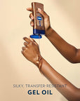 Vaseline Glazed and Glisten Golden Hour Body Gel Oil Glow Vanilla Cocoa Shimmering with Ultra-Hydrating Lipids and 100% Pure Cocoa Butter, 6.8 Oz