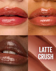 Maybelline Lifter Glaze Oil Balm with Hyaluronic Acid and Hydrating Oil Blend, Lip Balm with 24HRs of Smooth, Moisturizing Shine, Latte Crush (Sheer Medium Brown Nude)