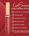 SeneGence LipSense Fly Girl Liquid Lipstick and Glossy Clear Lip Gloss Duo – 18HR Wear, Hydrating, Waterproof, Transfer-Proof