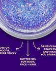 UNICORN SNOT Glitter Gel & Glitter Liquid Metal Lip Paint Bundle - Makeup for Festivals, Raves, Anime Cosplay - Safe for Face, Easy Application & Removal (Ultraviolet & Boom)