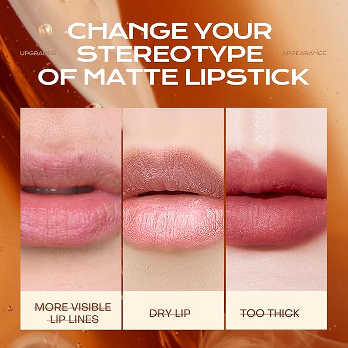 Mistine Lipstick Thai Latte Sheer Creamy Rouge Velevt Matte Finish Lipstick for Women Non-sticky C03 Drifting Sand Fizz 3.5g 1 Count