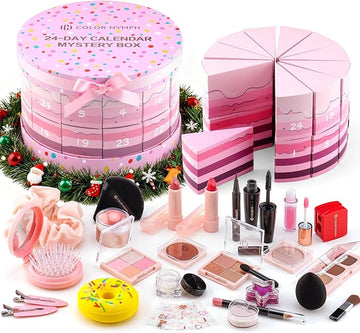 Color Nymph Makeup Advent Calendar 2025, 24 Days Advent Calendar Mystery Box for Christmas, Makeup Gift Sets - Xmas Beauty Countdown Calendar Full Makeup Kits for Teens Girls Kids #Pink