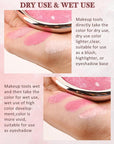 Baked Powder Blush, Glow Marbleized Blush Powder Palette,Lightweight Shimmery Facail Blusher for Face Cheeks,Eyeshadow & Highlight,Makeup Gift for Women rubores de maquillaje(0.49Ounce)-02