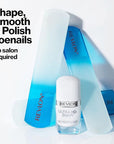 Revlon Bacteria Shield Glass Foot Buffer with Anti-Bacterial Technology, Two Surfaces to Exfoliates & Smoothes Skin, Self-Clean & Fully Recyclable