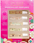 Pacifica Beauty, Wanderlust Spray Perfume Trial Set, Island Vanilla, 5 Scents, Fragrance Sampler Gift Set, Natural & Essential Oils, Clean, Vegan & Cruelty Free