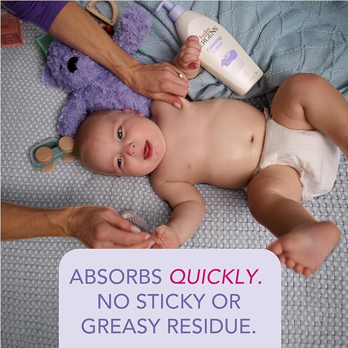 Jergens Baby Calming Lotion, Baby Calming Lotion, Lavender Baby Lotion, Baby Moisturizer with Shea Butter and Lavender Oil, 16.8 Fl Oz