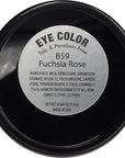 Fuchsia Rose Deep Pink Red Shimmer Opaque Pressed Powder Single Vegan Eyeshadow; Talc, Paraben & Cruelty Free