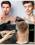 Electric Foil Shaver for Men, T-Blade Beard Trimmer Razor Nose Hair Trimmer Set, Cordless Rechargeable Beard Trimmers Professional Hair Clippers Kit with LCD, Gifts for Men Him Dad Fathers Day