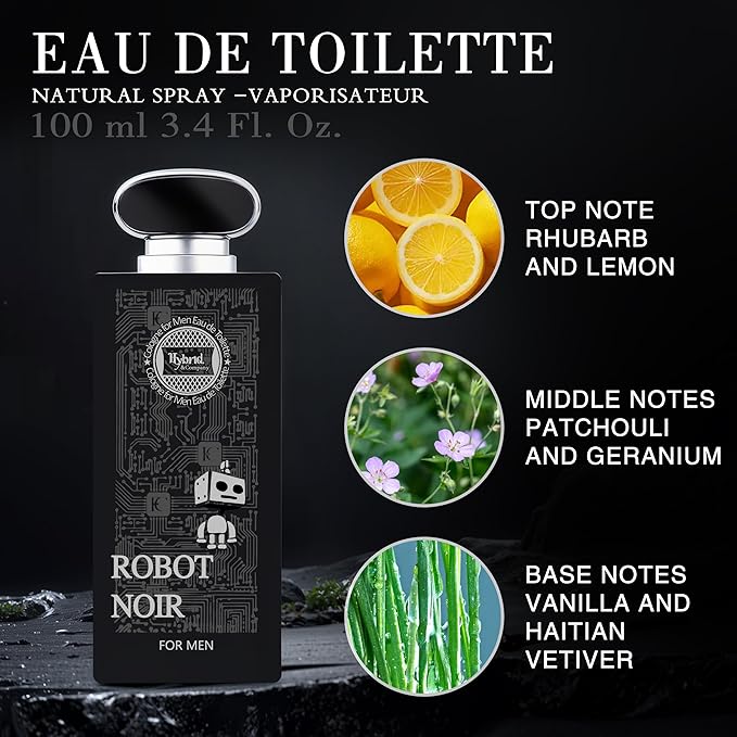 Hybrid & Company Robot Noir Eau De Toilette Natural Spray Vaporisateur 3.4 FL.OZ