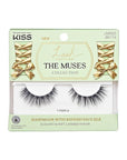 KISS Lash Couture The Muses Collection False Eyelashes - Legacy, Black, Rounded, Doe-Eyed, Refined Faux Silk, Contact Lens Friendly, Pliable Band, Comfortable, Reusable, Cruelty Free, Vegan | 1 Pair