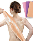 ARCH&M 3-Pack Premium Nylon Exfoliating Towel - 35-Inch Quick-Dry, Hygienic Japanese Washcloth for Body & Back - Durable, Machine Washable, Long-Lasting (Peach Purple Pink)