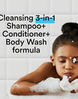 Suave Kids 3-in-1 Tear Free, Body Wash, Shampoo and Conditioners, Dermartologist Tested, Peach Pal, 28 Oz Pack of 4