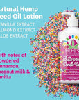 Hempz Body Lotion - Buttercream Vanilla Cake Celebration - Limited Edition Daily Moisturizing Cream, Shea Butter, Aloe - Skin Care Products, Hemp Seed Oil - 17 Oz