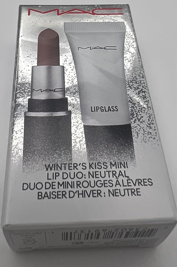 MAC Winters Kiss Lip Duo - Neutral Retro Matte Lipstick Bronx & Mini Lipglass Clear