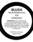 Sunkissed Shimmering Pink with Tints of Orange Blush Cruelty Free 4 G