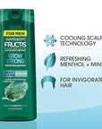 Garnier Hair Care Fructis Deep Clean Grow Strong Cooling Shampoo for Men for Invigorated Hair, 22 Fl Oz
