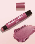 Burt's Bees Shimmer Lip Tint, Tinted Lip Balm Stick, Moisturizing for All Day Hydration with Natural Glowy Pigmented Finish & Buildable Color, Fig, 1 Tube, 0.09 oz.