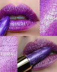 Oulac Purple Lipstick for Women with Metallic 3D Shine, Lightweight Hydrating Formula, High-Impact Lip Color, Vegan Beauty, Full Coverage Lip Makeup, Royal Sash (16)