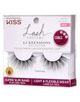 KISS Lash Couture LuXtensions Collection False Eyelashes, Flat Lash Technology, Super Slim Lash Band, Real Lash Extension Fibers, Reusable, Contact Lens Friendly Strip Lashes, Style 'Cashmere', 1 Pair