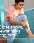 Gillette Venus Simply 3 Sensitive Women's Disposable Razors, Pack of 1 with 4 razors
