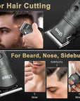 Ufree Beard Trimmer for Men Professional with Hair Clippers, Barber Clippers and Trimmers Set, Electric Razor Shavers for Men, Cordless Mens Grooming Kit for Nose, Ear, Face, Hair, Gifts