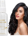 MAEPEOR Body Glitter Spray 4 Colors Quick-Drying and Non-Sticky Body Glitter Spray Moisturizing Bronze Body Shimmer for Face Hair Body (80ML, 11)