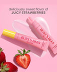 Burt’s Bees Lip Milk, Daily Lip Moisturizer, Sweet Strawberry, Vitamin Enriched Moisturizing Lip Balm with Almond Milk and Jojoba Oil, Hydrating for Softer Lips, 1 Tube, 0.34 Fl Oz
