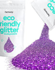 Hemway Eco Friendly Biodegradable Glitter 100g / 3.5oz Bio Cosmetic Safe Sparkle Vegan for Face, Eyeshadow, Body, Hair, Nail and Festival Makeup, Craft - Fine (1/64" 0.015" 0.4mm) - Purple