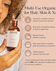 Kitsch Organic Castor Oil for Hair Growth - 100% Pure Castor Oil, Organic Cold Pressed Unrefined Glass Bottle for Face, Skin, Lashes, Brows, Scalp, Nails & Belly Button - Hexane Free, USDA - 4 oz