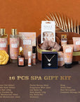 Luxury Gifts for Women, 16 Pcs Spa Gifts for Women of Coconut & Vanilla Scents Skin Care Kit, Facial Kit with Face Day Cream, Night Cream, Skincare Set, Skin Care Set Wrap in Makeup Storage Box