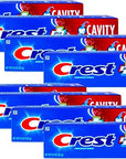 Crest Fluoride Cavity Protection Toothpaste 8.2 Ounce Regular Paste, Bulk Toothpaste, Prevents Cavities Before They Start (8 Pack)