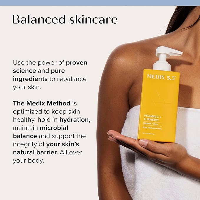 Medix 5.5 Vitamin C Lotion + Collagen Cream Anti Aging Moisturizer Skin Care Set, Collagen Lotion Targets Wrinkles, Sagging Skin, Crepey Skin, Vitamin C Cream Brightens & Hydrates Dry Skin, Bundle