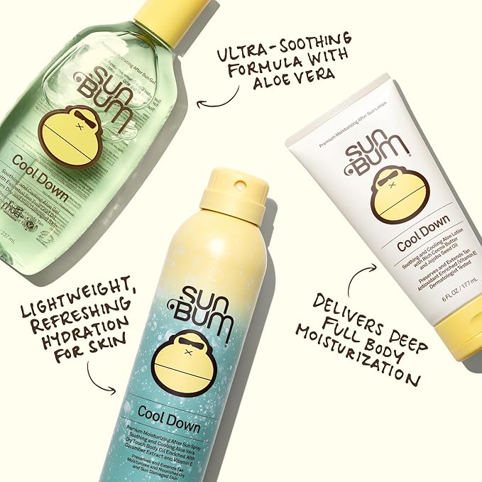 Sun Bum Cool Down Aloe Vera Spray - Vegan After Sun Care to Soothe and Hydrate Sunburn - 6 oz