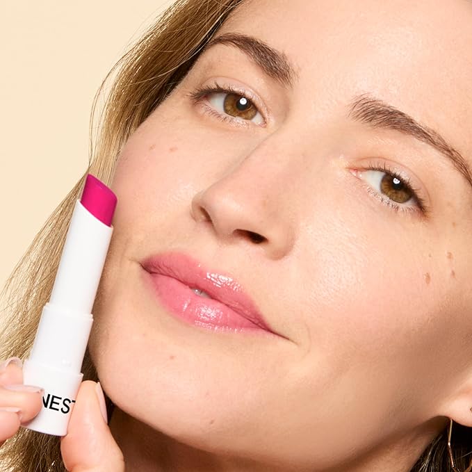 Honest Beauty Moisturizing Vegan Tinted Lip Balm | Antioxidant-rich Acai Extracts + Avocado Oil | Paraben Free + Cruelty Free | Dragon Fruit