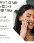 Sud Scrub® Antimicrobial Silicone Face Scrubber, 1 Pack, Gentle Face Exfoliator for Sensitive Skin, Eco Friendly Facial Cleansing Brush, Exfoliating Face Brush for Men and Women (Clay)