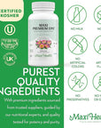 Maxi-Health Evening Primrose and Flax Seeds Oil Softgels - Vegan Omega 3 6 9 Supplements for Healthy Skin, Hair, and Joints - Kosher Certified, Organic Evening Primrose Oil Softgels, 180 Count