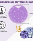 Lymphatic Drainage Silicone Body Scrubber for Shower - Exfoliating Silicone Loofah with Zinc Infused and Stiff Massage Nodes，for Improving Skin Health and Reduces Acne -Purple