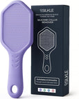 Silicone Foot Callus Remover - Nano Glass Foot File for Dead Skin and Cracked Heels - Callus Remover for Feet & Hard Skin - Ergonomic Foot Scrubber & Exfoliator for Soft, Smooth Feet - Purple