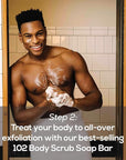 MARLOWE. Best Sellers Kit No. 203, Features Signature No. 102 Original Body Scrub Soap Bar, No. 121 Facial Cleanser & No. 123 Facial Moisturizer, Great Gift for Men
