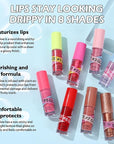Lip Gloss Oil Set-2 Colors Hydrating Tinted Lipgloss Lip Glow Oil,Non-sticky Shiny and Vegan Lip Glaze, Glitter Crystal Jelly Lip Glaze,Women's Day Makeup Gift Kit for Women Girl-Set D