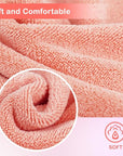 Nugilla Makeup Remover Cloth 12 x 12 Inch, Reusable Makeup Remover Towels for Washing Face, 6 Pack Washable Microfiber Face Cloth Fast Drying Washcloth, Brown/Coral/Green
