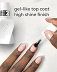 essie Gel Couture Longwear Nail Polish Set, Red Nail Polish, Put in the Patchwork + Gel-like Shiny Top Coat 0.46 fl oz each