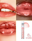 KISS New York 3 PACK Lip Oil Gloss, Hydrating Non-Sticky Lip Oil, 100% Natural Oil, Lightweight, Moisturizing, Nourishing (Rosegold & Cocoa Butter & Vitamin E)